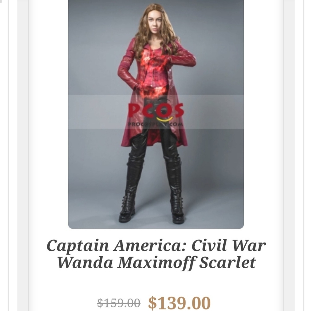 Scarlet Witch / Wanda Maximoff Costume Cosplay from ProCosplay, size M
